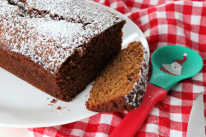 Sliced Gingerbread on checker cloth