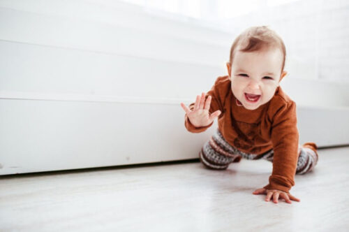 Baby crawling