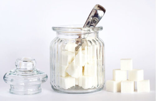 Jar of sugar cubes