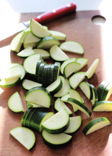 sliced zucchini