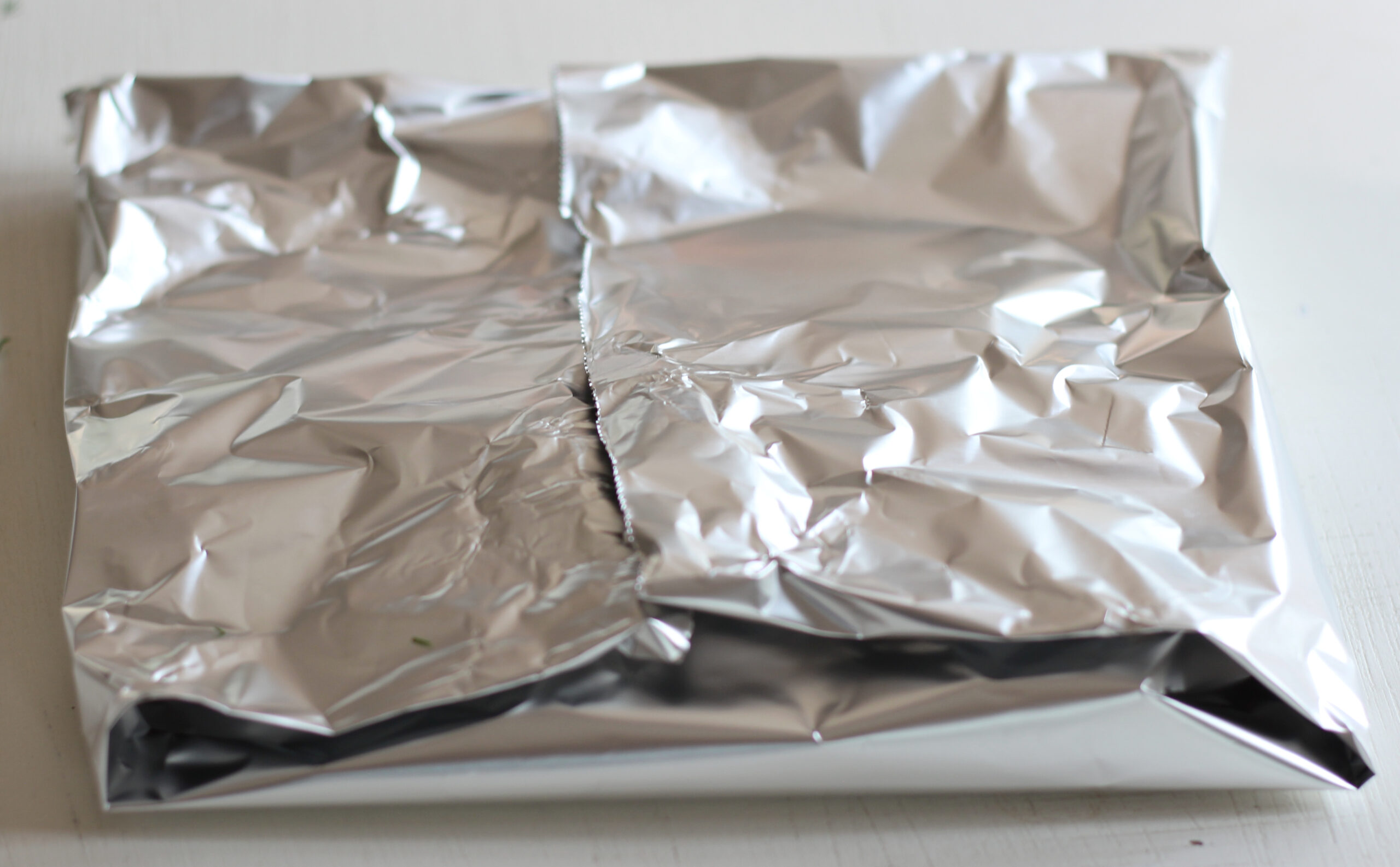 salmon folded in foil