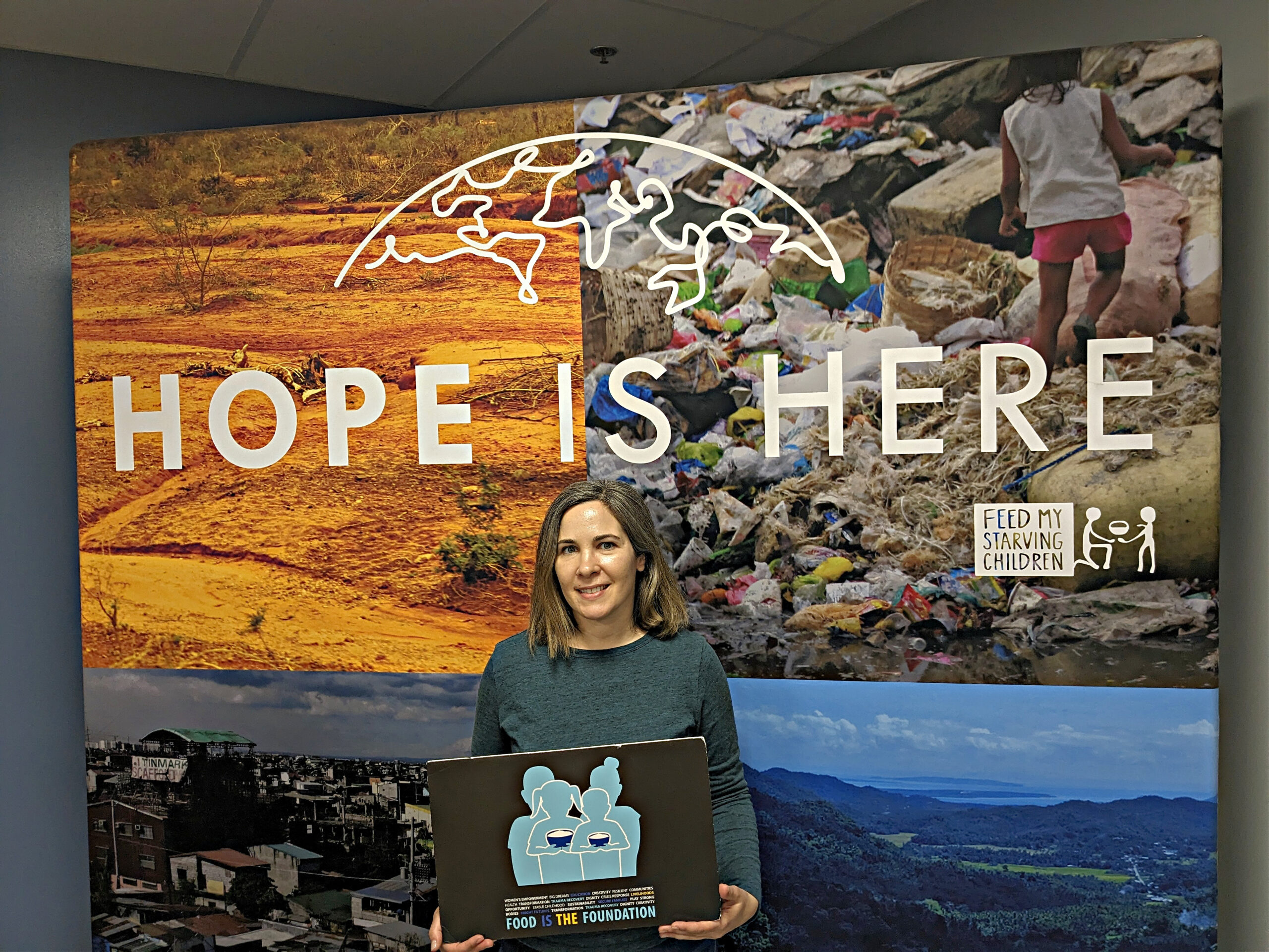 Kristyn volunteering at Feed My Starving Children